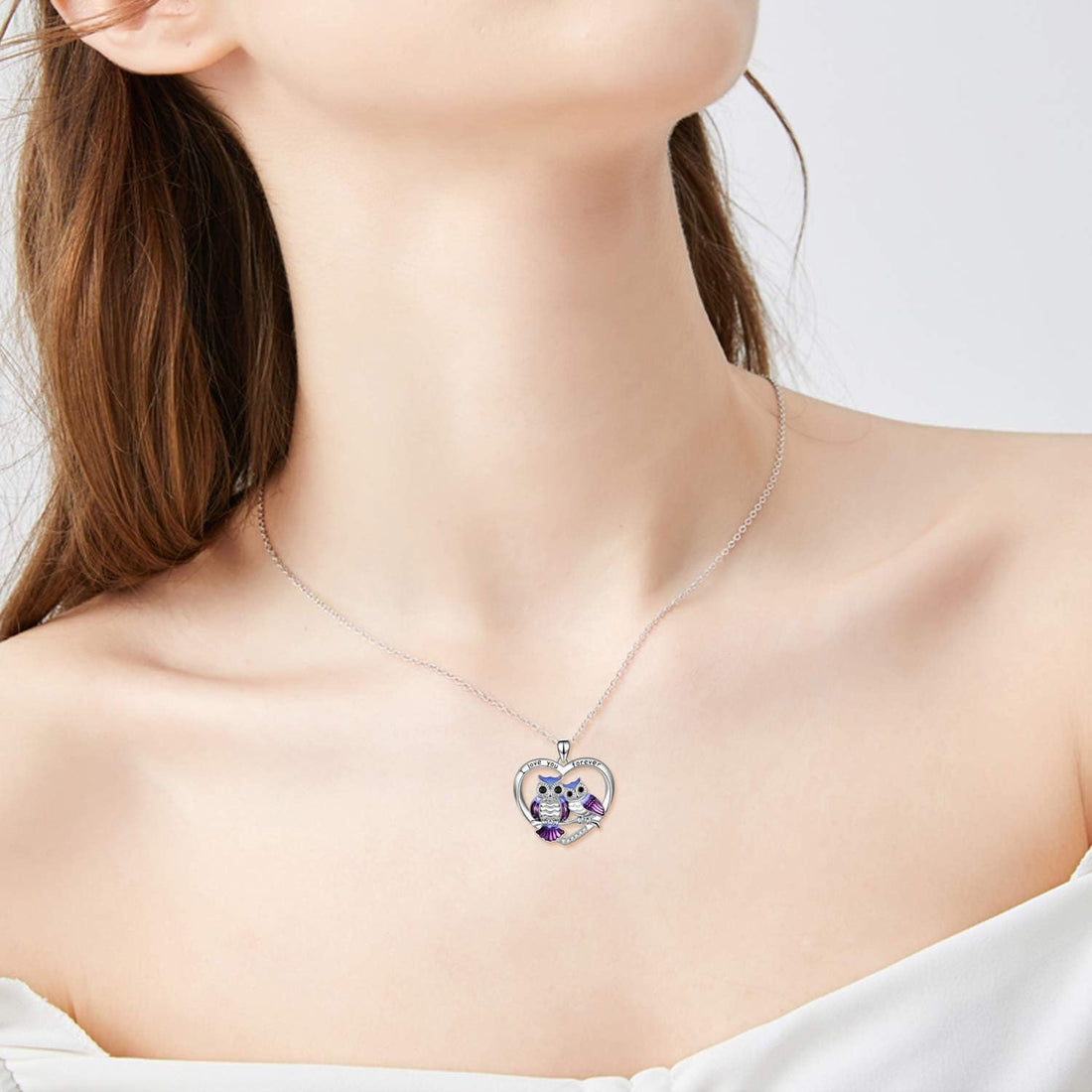 Sterling Silver Owl Pendant Necklace – Meaningful Mother Daughter Bird Jewelry Gift for Mom, Grandma, and Women