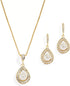 Elegant Pearl Necklace and Drop Earrings Set – Bridal Wedding Jewelry for Brides, Bridesmaids, or Birthday Gift