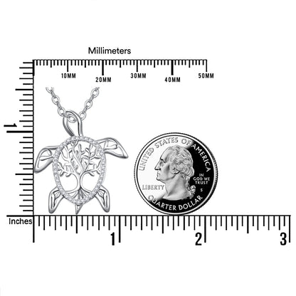 Turtle Necklace for Women – 925 Sterling Silver Jewelry Gift for Mom, Grandma, or Loved Ones