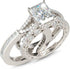5.2 Carat Radiant Cut Engagement & Wedding Ring Set for Women – 925 Sterling Silver with Side Stones – CZ Promise & Anniversary Rings