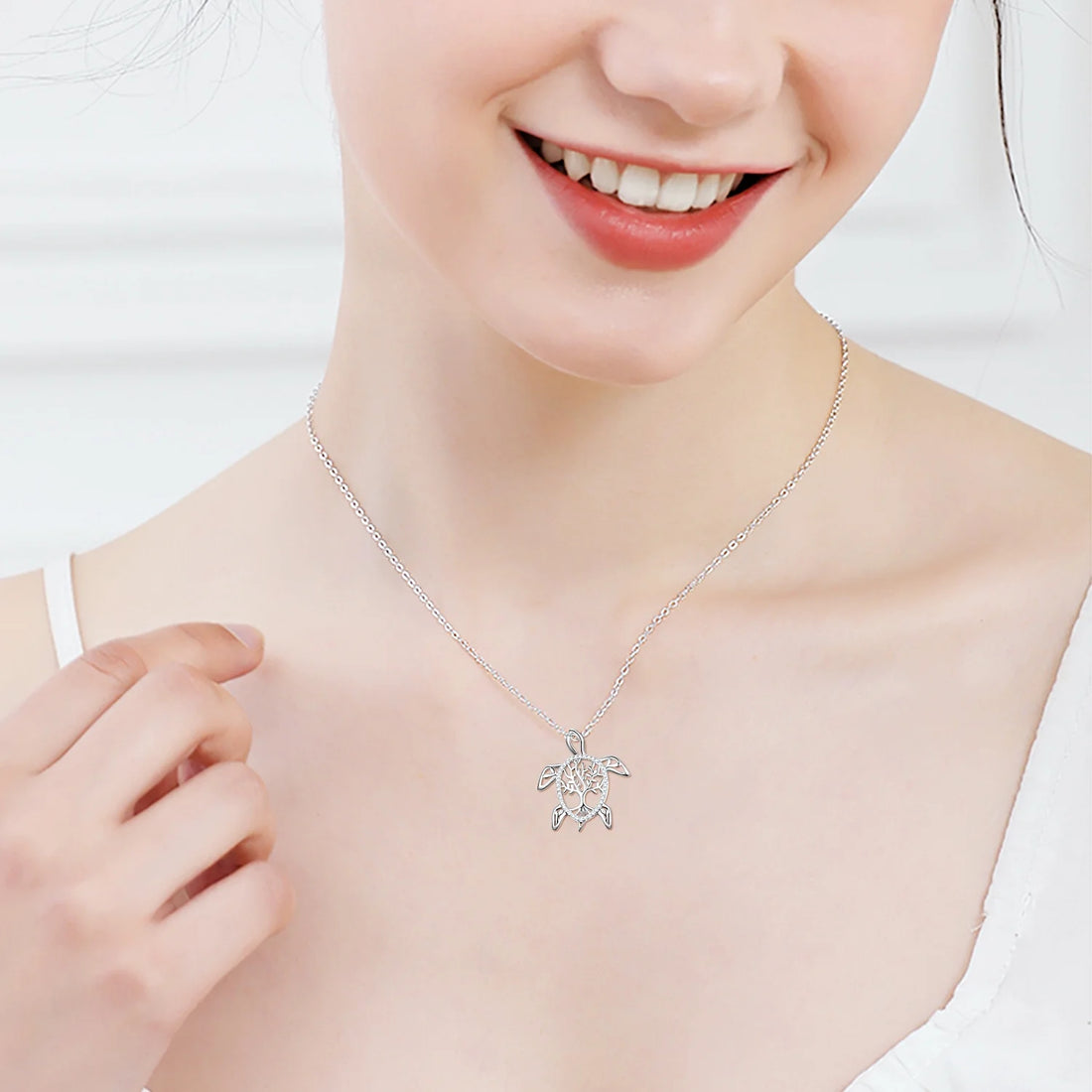 Turtle Necklace for Women – 925 Sterling Silver Jewelry Gift for Mom, Grandma, or Loved Ones