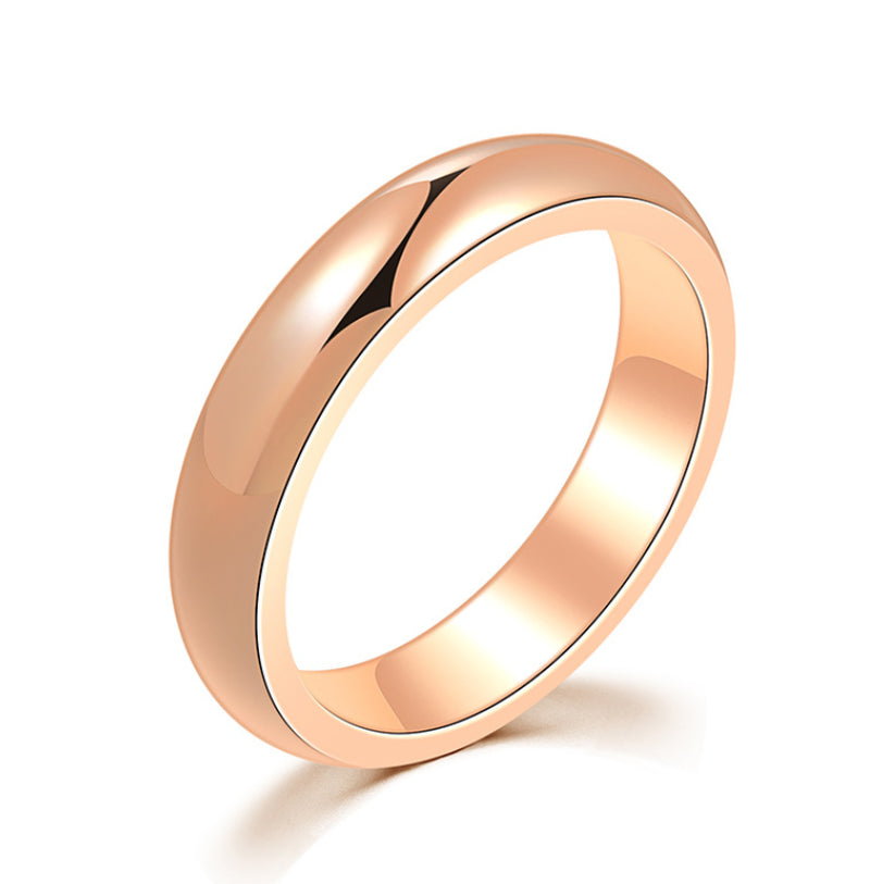 4MM Silver/Gold Plated Stainless Steel Wedding Band Ring – Unisex Sizes 3-13