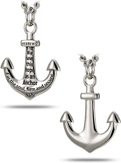 Men’s Stainless Steel Small Anchor Necklace – Nautical Jewelry for Sailing Enthusiasts