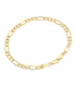 14K Solid Yellow Gold Filled Figaro Chain Bracelets – Unisex Collection, Multiple Sizes, 4.7mm