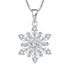❄️ 925 Sterling Silver Snowflake Necklace with April Cubic Zirconia Pendant  Elegant Christmas Jewelry Gift for Women