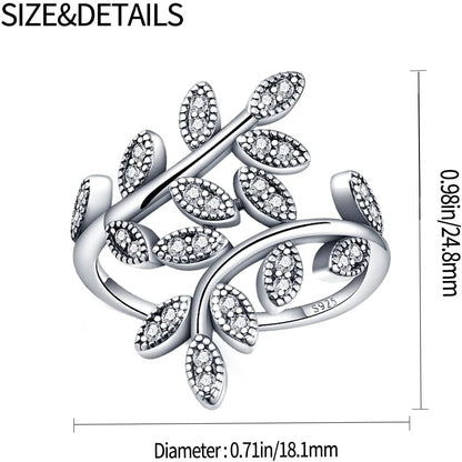 925 Sterling Silver Infinity Cubic Zirconia Eternity Ring – Classic Promise, Anniversary, Engagement Band for Women 