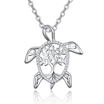 Turtle Necklace for Women – 925 Sterling Silver Jewelry Gift for Mom, Grandma, or Loved Ones