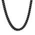 🖤 Men’s Franco Link Chain Necklace – 22” Black 316L Stainless Steel Jewelry