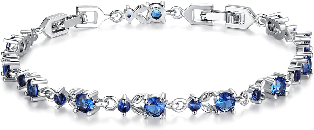White Gold Plated 3mm CZ Tennis Bracelet – Classic Wedding Jewelry for Brides, Adjustable 6.5–8”
