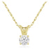 14K Yellow Gold 1/6 Ct Diamond Solitaire Necklace – 18" Women’s Pendant