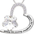 Sterling Silver “Always My Daughter, Forever My Friend” Heart Necklace – CZ Crystal Pendant