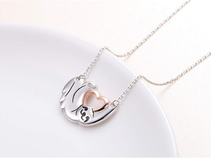 925 Sterling Silver Cute Animal Sloth Jewelry Set – Heart Earrings, Bracelet, Ring &amp; Pendant Necklace Gift for Women &amp; Teens