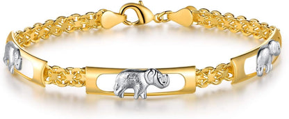 18K Gold Plated Elephant Bracelet – Elegant Elephant Jewelry &amp; Gifts for Women