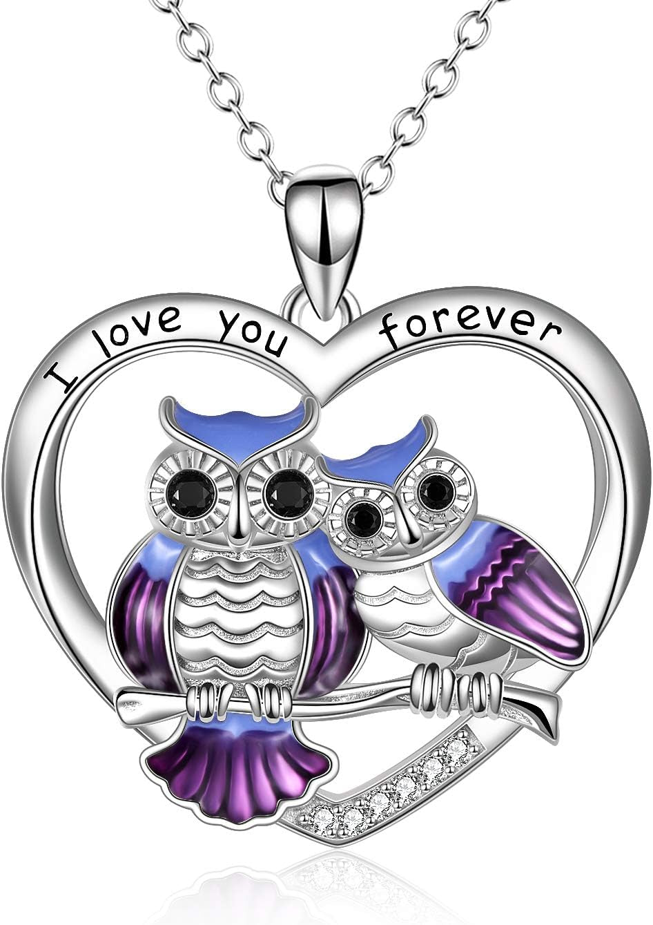 Sterling Silver Owl Pendant Necklace – Meaningful Mother Daughter Bird Jewelry Gift for Mom, Grandma, and Women