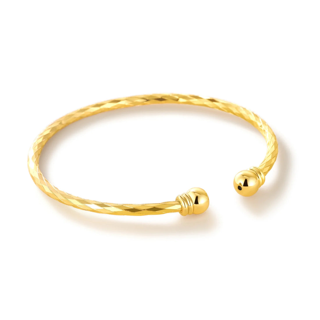 Twisted Gold Open Cuff Bracelet for Women – Fashion Solid Bangle Jewelry, Elegant Gift for Birthday &amp; Christmas