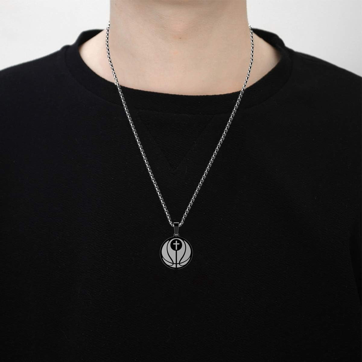 Luke 1:37 Athletes Necklace – Inspirational Stainless Steel Pendant for Baseball, Football, Soccer, Basketball &amp; Volleyball Fans | Team Coach Gift for Teens