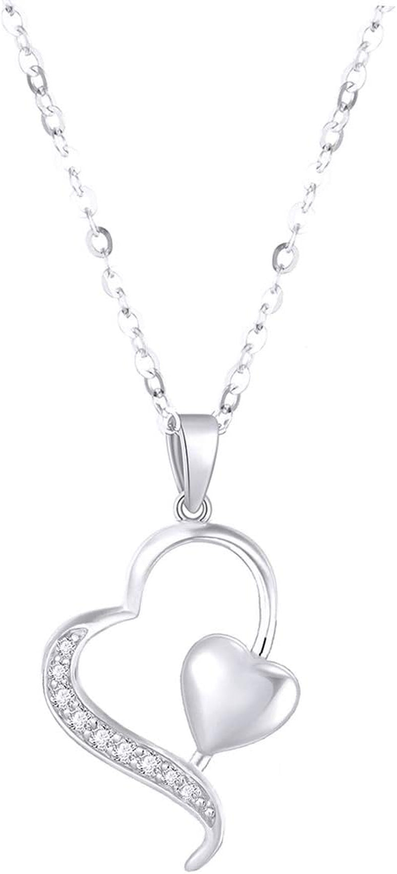14K Gold Diamond Heart Pendant Necklace – 0.1 Ct Fine Jewelry for Women, Anniversary &amp; Love Gift, 16–18 Inch