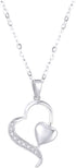 14K Gold Diamond Heart Pendant Necklace – 0.1 Ct Fine Jewelry for Women, Anniversary & Love Gift, 16–18 Inch