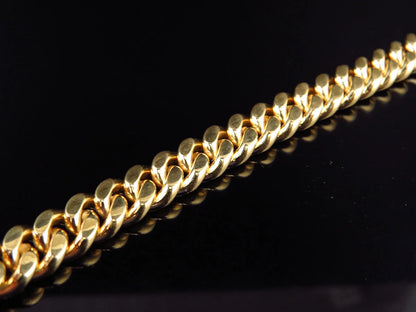 10K Solid Yellow Gold Miami Cuban Link Bracelet for Men – 8.5 Inch, 9mm Wide