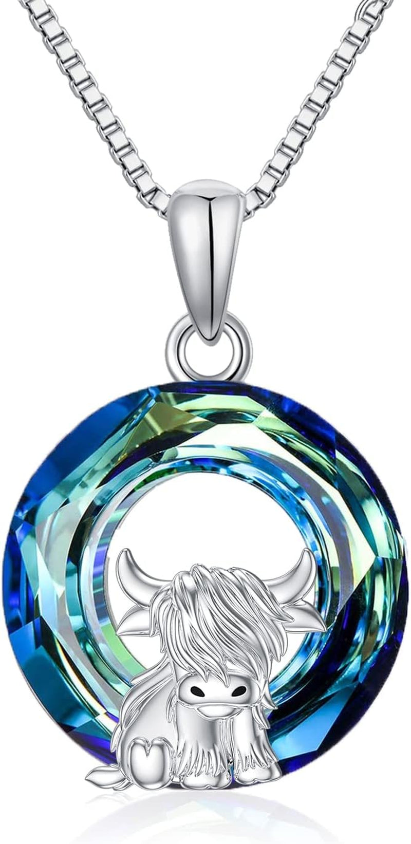 Highland Cow Necklace &amp; Ankle Jewelry – 925 Sterling Silver Highland Cow Pendant