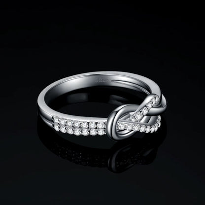 New Arrival Infinity Love Knot Gemstone Ring – 925 Sterling Silver Statement Jewelry for Women