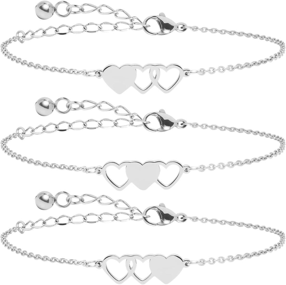 Sisters &amp; Best Friends Forever Matching BFF Necklace Set – Mom, Daughter &amp; Friendship Necklaces for 2, 3, or 4 | Christmas &amp; Birthday Gift for Women &amp; Teens