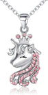 CZ Crown Unicorn Pendant | Sparkling Christmas Jewelry Gifts | Birthday Gift for Daughter or Granddaughter