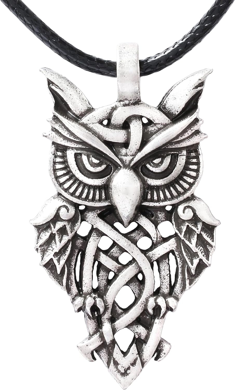 Antique Owl Necklace – Animal Totem Pendant Jewelry Gift for Men &amp; Women