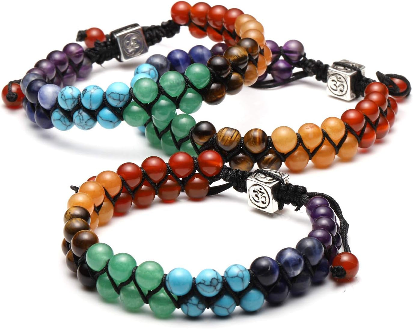 7-Chakra Healing Crystal Bead Bracelet – Yoga, Meditation, and Energy Stone Bracelet for Men &amp; Women