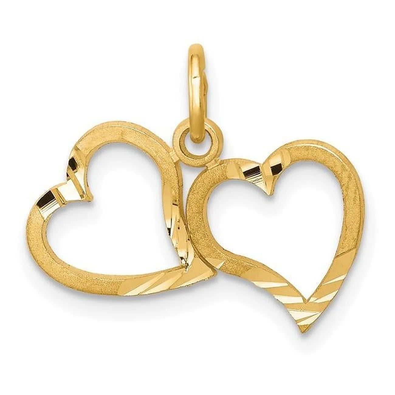 10K Yellow Gold Heart Charm – Classic Jewelry Pendant