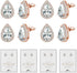 Bridesmaid Gift Set of 6 or 4 – Rose Gold Knot Stud Earrings with “I Couldn’t Tie the Knot Without You” Card – Wedding Proposal Jewelry for Women, Hypoallergenic