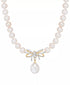Cultured Freshwater Pearl & Diamond Ribbon Collar Necklace – 1/5 Ct. T.W., 10K Gold, 17"