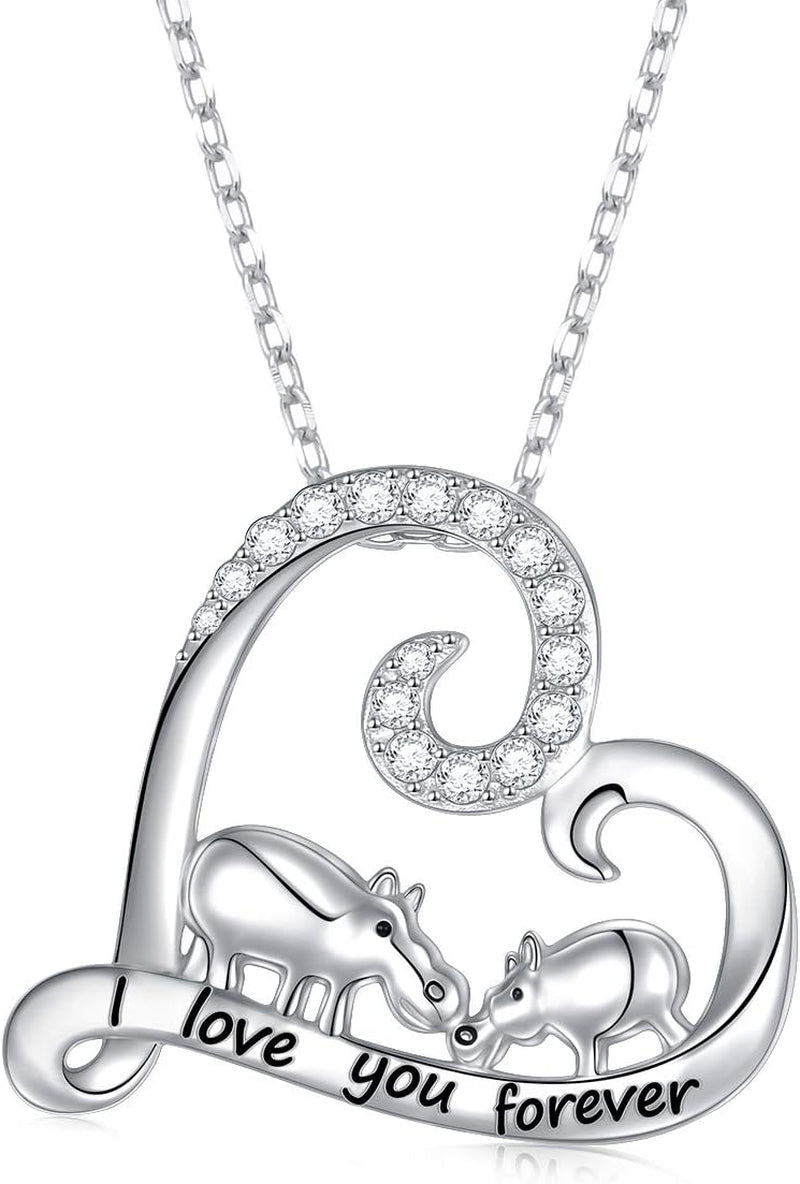 Forever Love Heart Pendant Necklace – S925 Sterling Silver