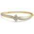Diamond Accent Fashion Bangle – 14K Yellow Gold over Brass