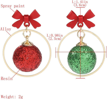 🎄 Christmas Earrings for Women – Festive Holiday Jewelry Collection (Christmas Ball, Tree, Green Leaf &amp; Knit Designs)