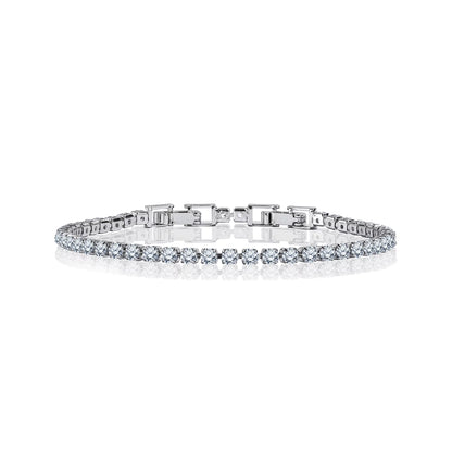 8 Carat Round Cut Square-Set Tennis Bracelet for Women – Elegant Anniversary Gift for Her