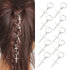 10-Piece Gold & Silver Alloy Hair Clips, Hair Accessories for Braids with Butterfly Charms, Braid Clips with Crystal Accents, Hair Jewelry Hair Cuffs for Women and Girls (Silver)