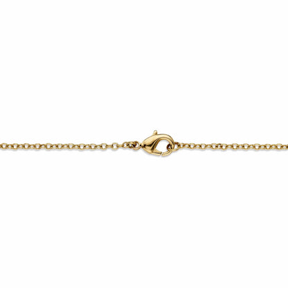 Diamond Accent Two-Tone Pave-Style Looped Heart Pendant Necklace – 18K Gold-Plated, 18” Chain