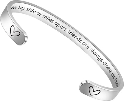 Inspirational Cuff Bracelet Bangle for Women &amp; Teen Girls – Motivational Quote Jewelry, Birthday &amp; Friendship Gift for Her, Mom