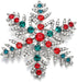 Women’s Austrian Crystal Art Deco Winter Snowflake Brooch Pin