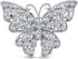 Large Statement Butterfly & Dragonfly Brooch – Crystal Accent Scarf Pin for Women & Teens | Silver or Gold Plated