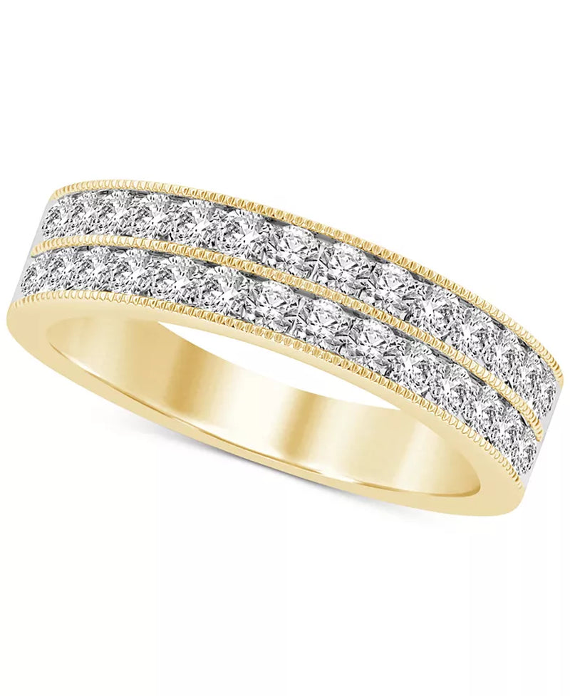 Diamond Two-Row Band – 1/2 Ct. T.W. in 14K White Gold