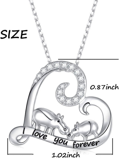 Forever Love Heart Pendant Necklace – S925 Sterling Silver