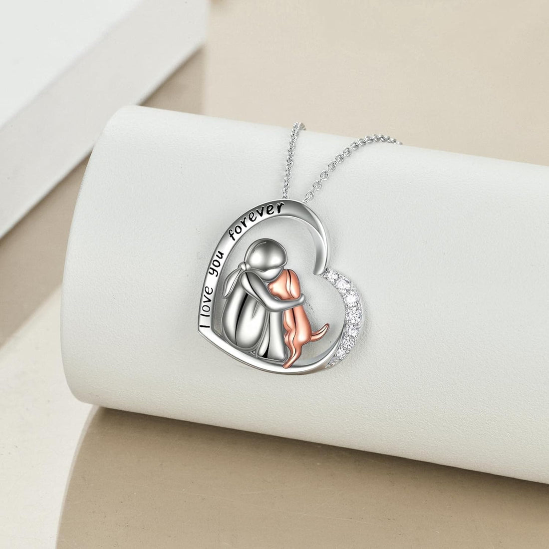 Sterling Silver Dog Pendant Necklace – Keepsake Memorial Jewelry for Dog Lovers
