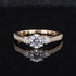 1.75 Ct Cushion Cut Moissanite Engagement & Wedding Ring – 14K Yellow Gold Plated