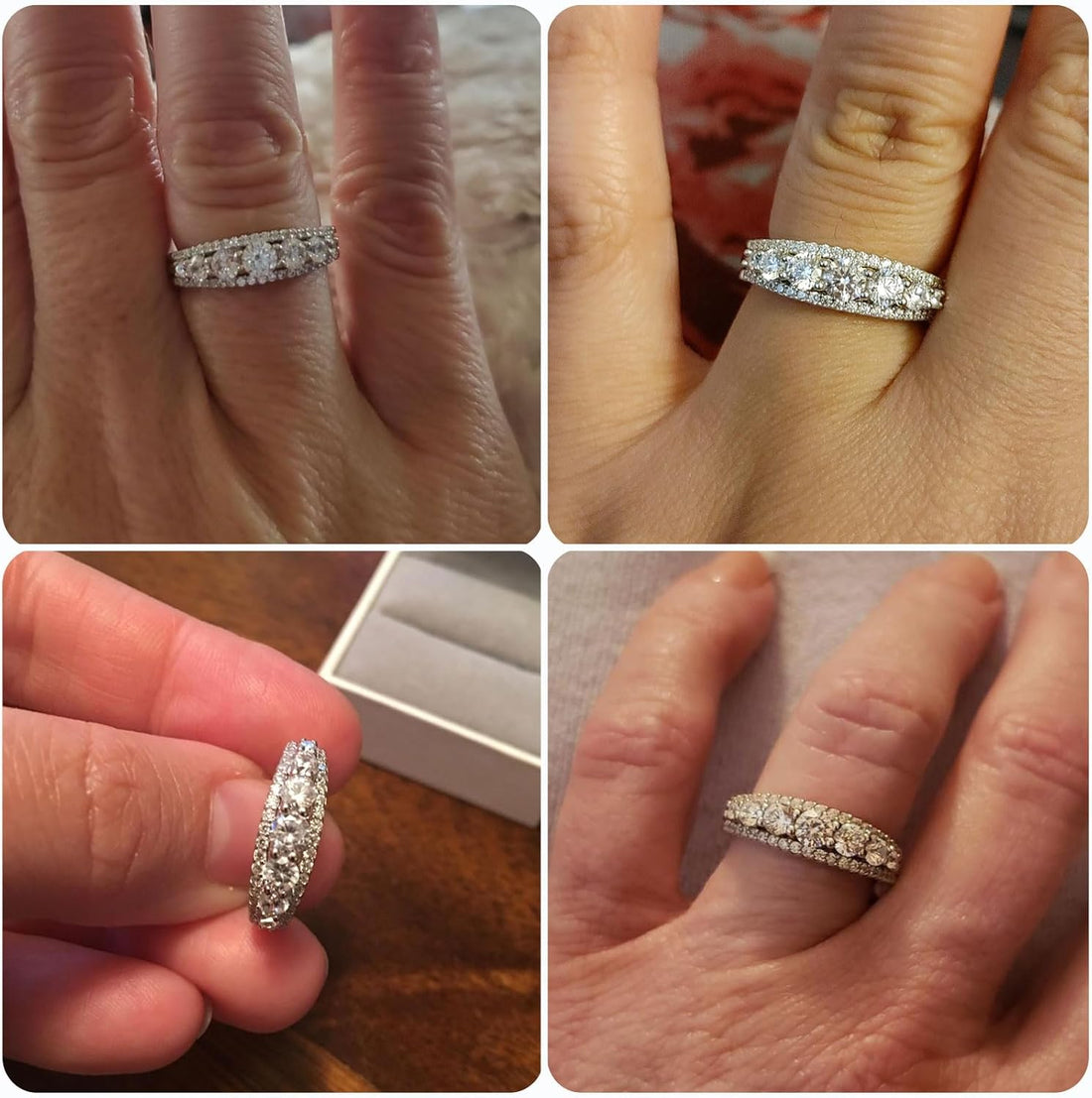 Eternity Wedding Band for Women – 1.13Ct Round AAAAA White CZ – 925 Sterling Silver Ring, Sizes 4-13