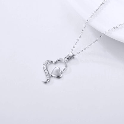 14K Gold Diamond Heart Pendant Necklace – 0.1 Ct Fine Jewelry for Women, Anniversary &amp; Love Gift, 16–18 Inch