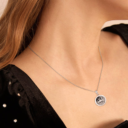 Deer Locket Necklace for Women – S925 Sterling Silver Delicate Pendant with 18+2 Inch Chain