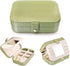 Travel Jewelry Box – Portable Crocodile Avocado Green Case for Women, Large Capacity Organizer (18 Slot)