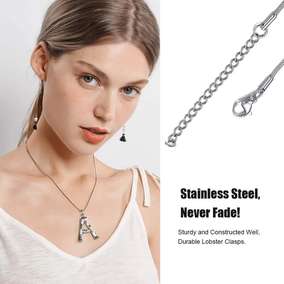 1.0mm Thin Stainless Steel Snake Chain Necklace – Silver Tone, Lobster Clasp, 18&quot;–30&quot; Unisex Jewelry Gift for Men &amp; Women